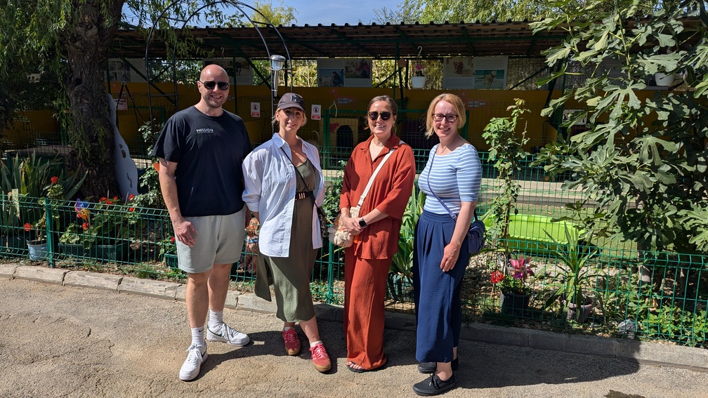 The R&Co team pictured at Adapostul Speranta in Bucharest