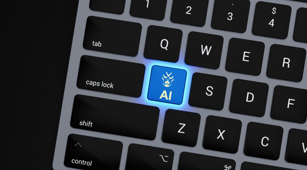 Laptop keyboard with an AI key