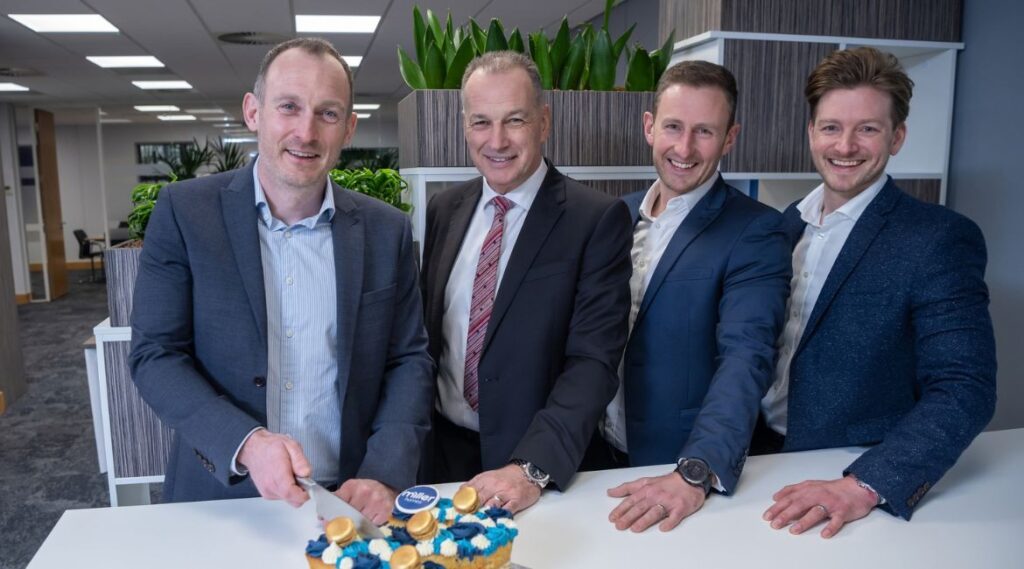Directors at Miller Homes South Midlands pictured with anniversary cake