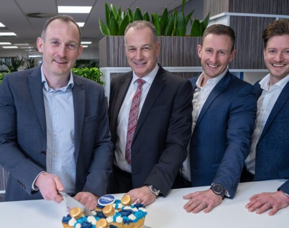 Directors at Miller Homes South Midlands pictured with anniversary cake