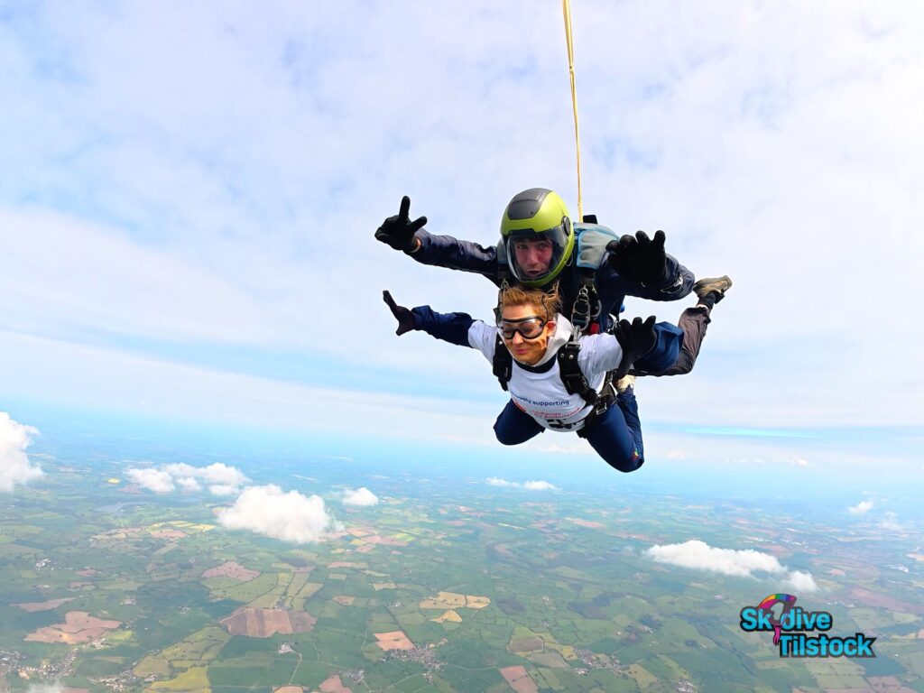 Pallet-Track's Freya Sangha showcased her nerves of steel by taking the plunge with a skydive for Midlands Air Ambulance Charity.