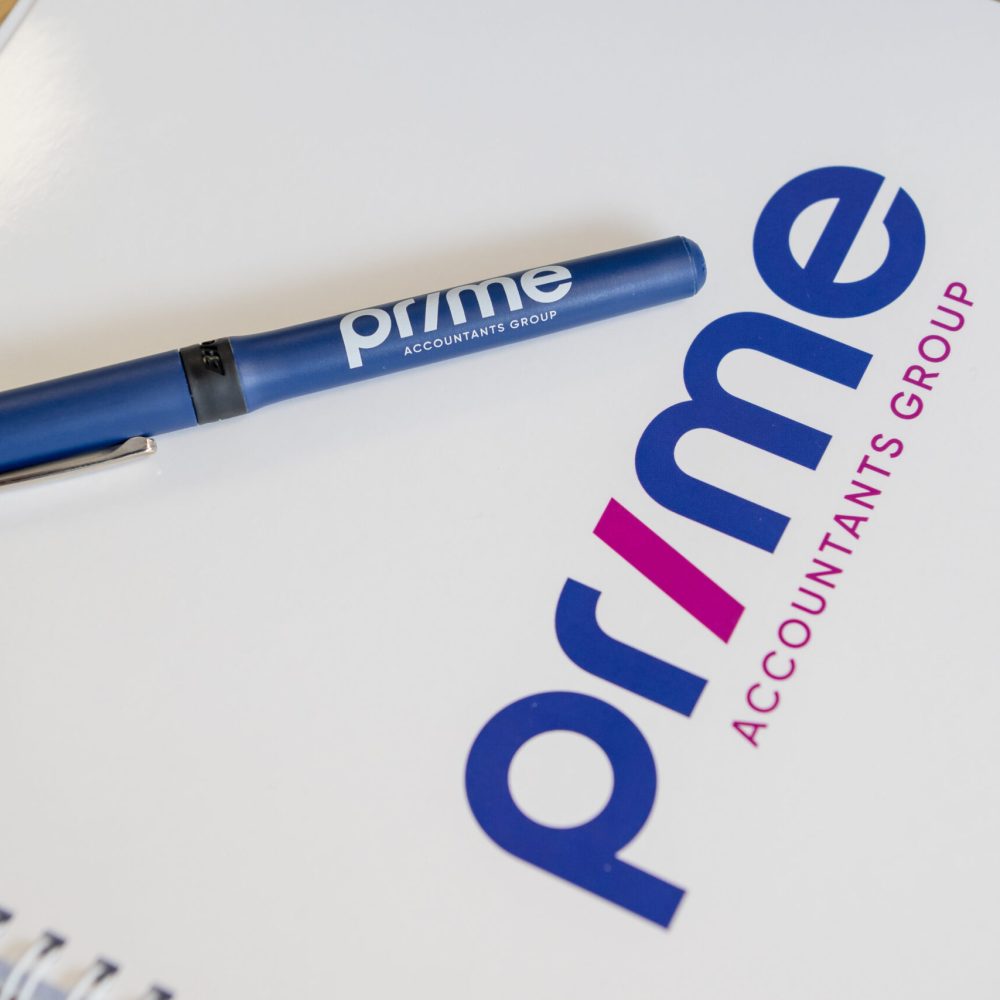 Prime Accountants Group notepad and pen