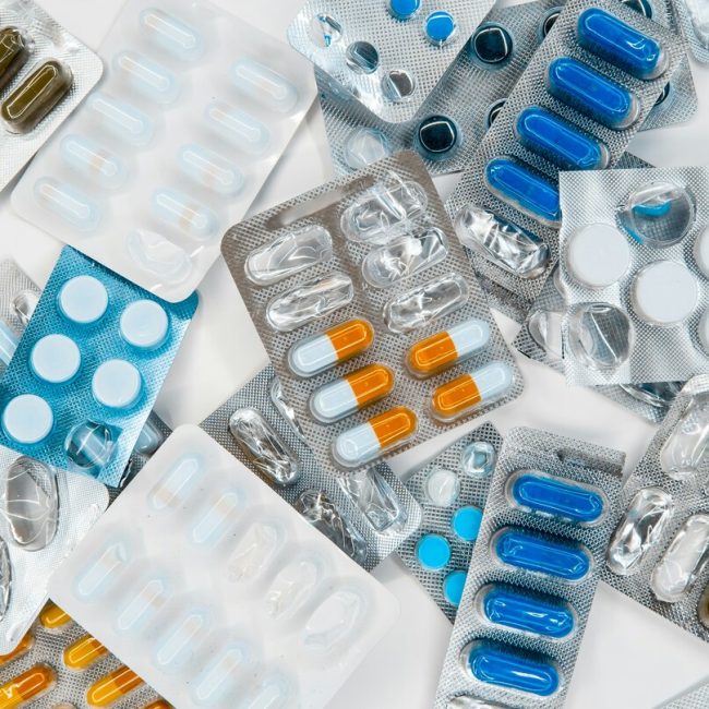 Blister packs of anti biotics